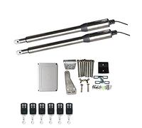 Ouvre-porte automatique à double bras pivotant 300 kg avec moteur pour contrôle d'accès et sécurité de la maison (6 télécommandes)