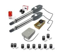 Ouvre-porte automatique à engrenage vis sans fin, robuste, avec caméra IP, moniteur, montre sur téléphone, for porte d'usine de 400KG Entrée de maison et jardin(Kit 14)