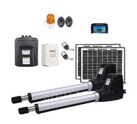 Ouvre-porte automatique Kit d'ouverture de porte pivotante électrique à double aile robuste Kit de matériel complet de moteur de porte double automatique for balançoire, allée, clôture(KIT G)