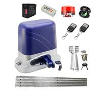 Ouvre-porte automatique, Ouvre-porte électrique automatique, for porte coulissante de 1300KG, opérateur de Garage avec supports en acier de 4m, actionneur de moteur à engrenages à distance(KIT6)