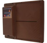 Ouvre-porte automatique pour poulailler avec minuterie - fonctionnement USB, ouverture horizontale, brun