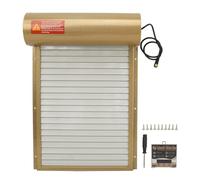 Ouvre-Porte Automatique pour Poulets avec contrôleur d'affichage LED, alimenté par Batterie, Installation Facile pour Poulets et Canards, apportant commodité et sécurité aux (Gold)