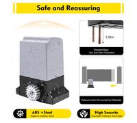 Ouvre-porte coulissant robuste 370 W/550 W/750 W avec moteur électrique automatique, support de 6 m et kit de télécommande - commodité ultime 550W Motor