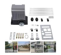Ouvre-porte coulissante électrique 550W, Kit de sécurité for opérateur, moteur d'entraînement de porte coulissante automatique 1200KG + engrenage 6m IP44