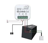 Ouvre-Porte de Garage Connecté WiFi, Ouvre-porte de garage intelligent pour TUYA Smart Garage Door Opener Télécommande Kits Smart Module pour Portail Coulissant