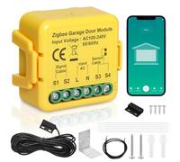 Ouvre-porte de garage intelligent Zigbee, SOARFLY ouvre portail connecté avec application Tuya & Smart Life, module pour ouverture de portail, compatible avec Alexa & Google Assistant, hub non inclus