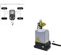 ouvre-porte électrique coulissant 750W, télécommande jusqu'à 50m, poids maximum 1600kg, 220-240V