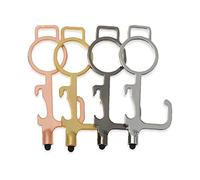 Ouvre-porte multifonction sans contact EDC - Outil d'ouverture de porte publique - Noir, porte-clés, taille M, zinc, autres pierres précieuses