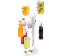 Ouvre-pot multifonctionnel en acier inoxydable pour bouchons à capsules, canettes et bocaux 25 x 9,8 x 3 cm, blanc