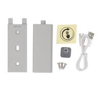 Ouvre-poussoir magnétique électrique automatique intelligent, loquet ouvert pour porte d'armoire, tiroir, placard, taille de joint de porte réglable avec chargement USB, (Gris clair)