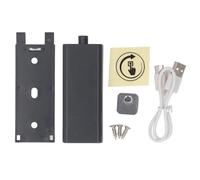 Ouvre-poussoir magnétique électrique automatique intelligent pour porte de placard, tiroir, batterie au lithium 300 mAh, longueur fermée de 9,9 cm pour armoire de cuisine (Gris Noir)
