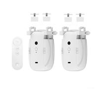 Ouvre-rideau électrique automatique avec télécommande compatible avec tringle romaine en forme de U et système motorisé sans fil en forme de I, finition blanche, durée de vie de six mois, installation