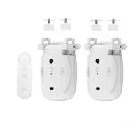 Ouvre-rideau électrique avec télécommande pour tringle romaine en forme de U, moteur automatique alimenté par batterie 4000 mAh, blanc (1 poteau romain)