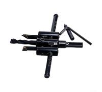 Ouvre-trou Réglable Acier Alliage 3.3-11.8 Pouces(A) | Mécanisme verrouillage sûr, diamètre ajustable, pas besoin changer lames, coupe bois métal placo
