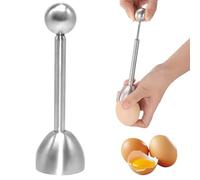 Ouvre-œufs avec boule, ouvre-coquille d'œuf en acier inoxydable, super gain de temps, diamètre 38 mm, provoquant la casse des coquilles d'œufs, pour les œufs durs et mous ou crus