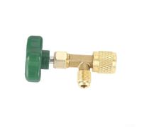 Ouvre-valve de robinet de réfrigération en laiton SAE 1/4 pour systèmes de climatisation - Compatible avec R410a R22 R134a Joint en néoprène anti-fuite en acier inoxydable Construction en laiton