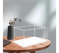 Ouvrez la vitrine acrylique transparente avec base blanche, protection anti-poussière pour figurines jouets à collectionner (16 x 8 x 12 pouces/40 x 20 x 30 cm)