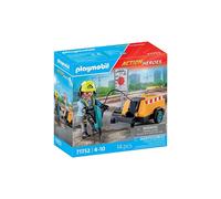 Playmobil Action Heroes 71752 Ouvrier Marteau piqueur et signalisation