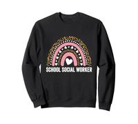 Ouvrier Social Scolaire léopard Arc-en-Ciel Sweatshirt