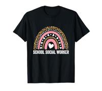 Ouvrier Social Scolaire léopard Arc-en-Ciel T-Shirt
