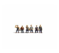 Noch Figurines ouvriers assis 15278 H0 (1/87) – Peintes, 6 pièces