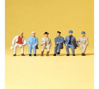 Ouvriers assis, (x6) - PREISER 14145 - HO 1/87