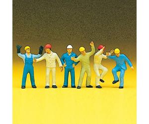 Ouvriers Industriels (x6) - PREISER 10105 - HO 1/87