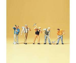 Ouvriers (x5) - PREISER 10461 - HO 1/87