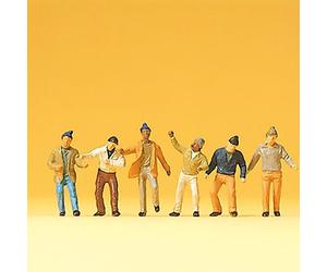 Ouvriers (x6) - PREISER 79101 - N 1/160