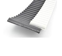 Ouvrir la ceinture, Courroie de distribution ouverte en acier PU S14M blanche 25-100 mm 2-50 m(30mm Color white,8Meters)