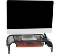 Ouvrir' Maille métallique Support de Moniteur avec tiroir, Noir