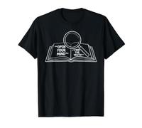 Ouvrir Votre Esprit penseur Critique T-Shirt Graphique avec Valeur, Homme, Noir, XL