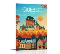 ouweri 1 poster de voyage vintage Québec Canada - Impression sur toile - Idée photo à suspendre - 20 x 30 cm