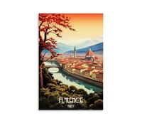 ouweri Affiche de voyage vintage Italie Florence 30 x 45 cm
