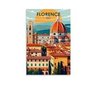 ouweri Florence Italy Affiche de voyage vintage cool Œuvres d'art sur toile à suspendre Idée de décoration d'intérieur 30 x 45 cm