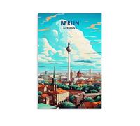 ouweri Poster de voyage vintage Allemagne Berlin 20 x 30 cm