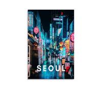 ouweri Poster de voyage vintage de Séoul Corée du Sud - Décoration murale - 40 x 60 cm