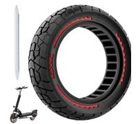 OUXI 10 x 2.5 pouces Off Road pneus de remplacement en caoutchouc solide 60/70-6.5 pour Ninebot F20/F40/G30/mi4 ULTRA/mi4 avec outil de montage,10 x 2.5 "roues de remplacement pour l’avant (rouge 1pc)