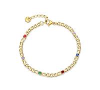 OUXi Bracelet en pierre de cristal coloré pour femme, pierre de naissance multicolore, tourmaline, saphir, grenat, émeraude, améthyste, rubis, bracelets de bijoux