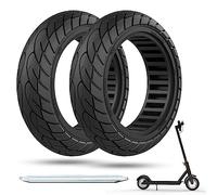 OUXI Pneu Solide 10x2.5 Pouces, Pneus Plein 10x2.5 Anti Dérapant, Pneu Solide Pour Scooter électrique à Haut Rebond Et Absorption Des Chocs
