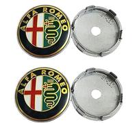 OUXVSLJA 4 pièces Auto Cache Moyeux pour Alfa Alpha Romeo 159 147 156 Giulietta Mito 60 mm,étanche et Antirouille Les Capuchons De Moyeu Jante Couvercle Anti Poussière