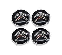 OUXVSLJA 4 pièces Auto Cache Moyeux pour Citroen C3 C4 C5 Elysee Berling Xsara Picasso Cactus DS3 DS4 DS6,étanche et Antirouille Les Capuchons De Moyeu Jante Couvercle Anti Poussière,60mm-Black