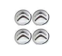 OUXVSLJA 4 pièces Auto Cache Moyeux pour Citroen C3 C4 C5 Elysee Berling Xsara Picasso Cactus DS3 DS4 DS6,étanche et Antirouille Les Capuchons De Moyeu Jante Couvercle Anti Poussière,60mm-Silver