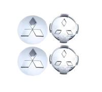 OUXVSLJA 4 pièces Auto Cache Moyeux pour Mitsubishi Pajero Sport/Montero Sport/Shogun Sport 1996-2008,étanche et Antirouille Les Capuchons De Moyeu Jante Couvercle Anti Poussière,60mm-Silver