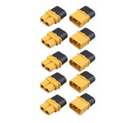 OUYNIEI 5/10 paires de connecteurs XT60H avec gaine, femelles/mâles XT60 for batteries LiPo voitures, drones et avions RC(5 pairs XT60h)