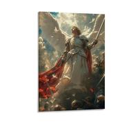 Ouyniei Archange MichaelWall Art Poster vintage rétro esthétique parfait pour salon, chambre à coucher, bureau, studio à domicile, style cadre 50 x 75 cm