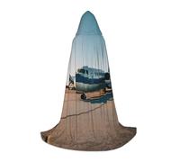 Ouyniei Cape à capuche confortable avec imprimé avion pour carnaval, Halloween et fêtes à thème