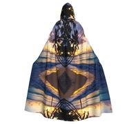 Ouyniei Cape à capuche unisexe à imprimé jamaïque à couper le souffle pour cosplay, Halloween, carnaval, fête