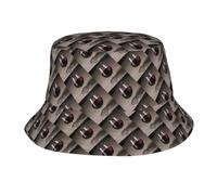 Ouyniei Chapeau seau unisexe pliable avec imprimé bouteille de vin pour voyage, plage, randonnée, fête hip-hop