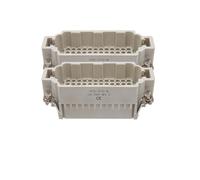 OUYNIEI Connecteur rectangulaire robuste HDC HDD 24 42 72 broches 16 A, fiche aviation étanche, connecteur mâle/femelle, de ligne supérieur(HDD-144-M)